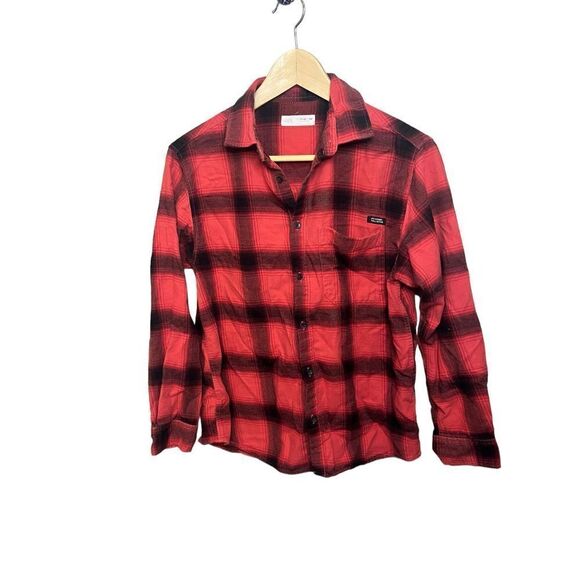 ‎Zara Red and Black Flannel Shirt - Picture 1 of 4